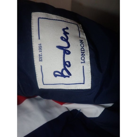 Boden Mens Down Vest XXL Zip Blue‎ with Dog Print Union Jack Interior Zip - Picture 8 of 9